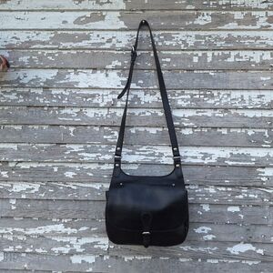 Patricia Nash London Smooth Leather Saddle Bag - Black
